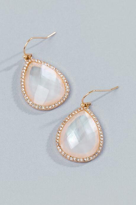 Francesca Inchess Kathleen Halo Teardrop Earrings - Iridescent