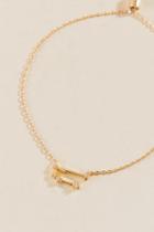 Francesca's Taurus Zodiac Pull Tie Bracelet - Gold