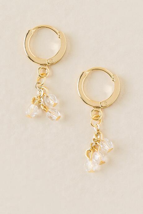 Francesca's Carly Cluster Drop Earring In Clear - Clear