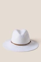 Francesca's Brielle Wool Floppy Hat - White