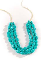 Francesca's Kenya Multi Layer Bead Necklace - Turquoise