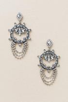 Francesca's Emory Crystal Drape Chandelier Earring - Silver