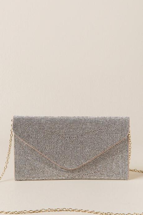 Francesca's Faith Embellished Rose Gold Crossbody Clutch - Rose/gold