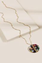 Francesca's Valencia Long Pendant Necklace - Multi