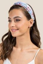 Francescas Nidia Cherry Blossom Turban Headband - Oxford Blue