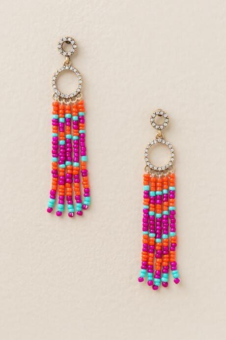 Francesca's Sansa Seedbead Tassel Earring - Multi