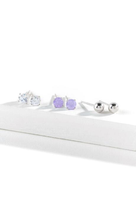 Francesca's Iris Studs Set - Lavender