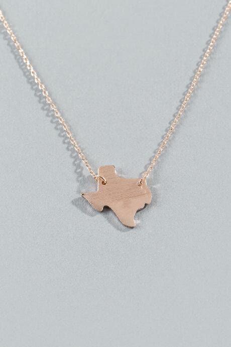 Francesca's Texas State Pendant In Rose Gold - Rose/gold