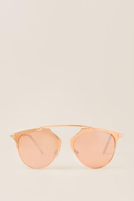 Francesca's Taj Brow Bar Sunglasses - Gold
