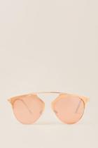 Francesca's Taj Brow Bar Sunglasses - Gold