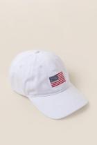Francesca's Americana Embroidered Baseball Cap - Red