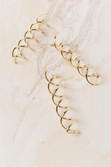 Francescas Alayna Bun Twist Sprials - Gold
