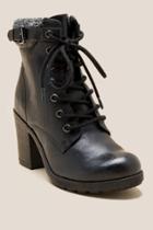 Mia Jonel Sweater Trim Hiker Boot - Black