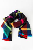 Francesca's Kendall Bright Plaid Scarf - Multi