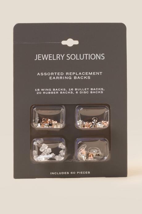 Francesca's Blanche Assorted Earring Backs - Clear