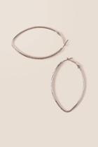 Francesca's Layla Oval Hoop Earring - Silver