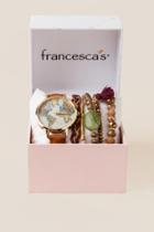Francesca's Sherie Map Watch Box Set - Cognac