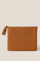 Francesca's Sam Zip Closure Wallet Pouch - Cognac