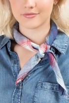 Francesca's Perry Plaid Neckerchief - Blue
