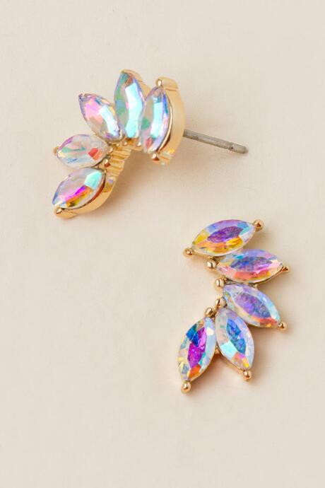 Francesca's Deanna Iridescent Crystal Crawlers - Iridescent