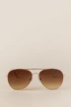 Francesca's Nora Aviator Sunglasses - White