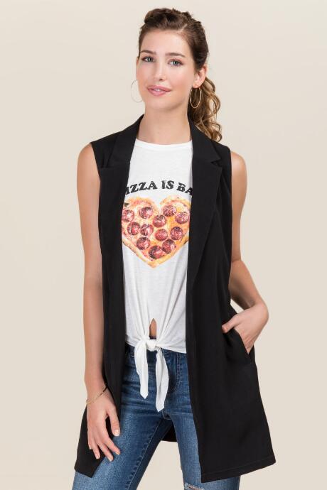 Mi Ami Nikita Blazer Vest - Black