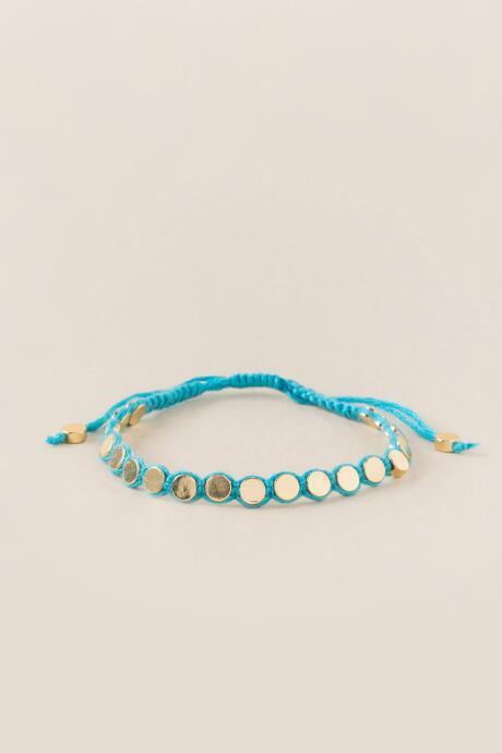 Francesca's Julia Self-pull Bracelet In Turquoise - Turquoise