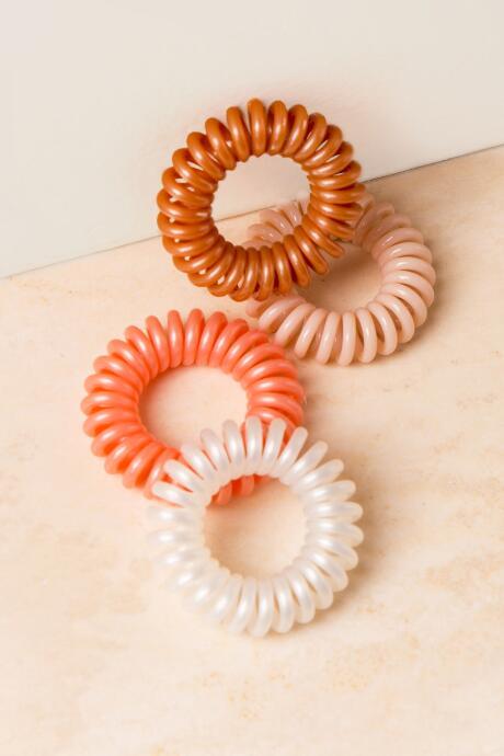 Francesca's Trixie Mini Hair Coil Set - Rose