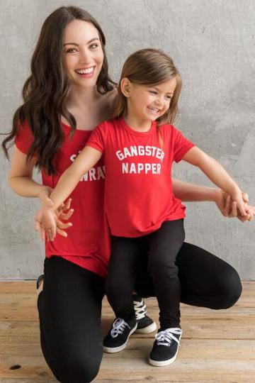Francesca's Child's Gangster Wrapper Graphic Tee - Red