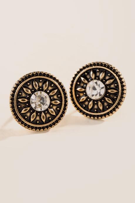 Francesca's Ria Boho Stud Earrings - Gold