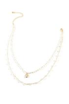 Francesca's Naomi Layered Rosary Necklace - Clear