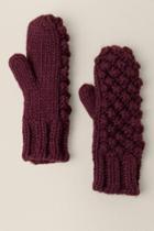 Francesca Inchess Vale Chunky Knit Gloves - Wine