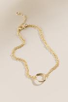 Francesca's Lila Sterling Circle Clasp Bracelet - Gold