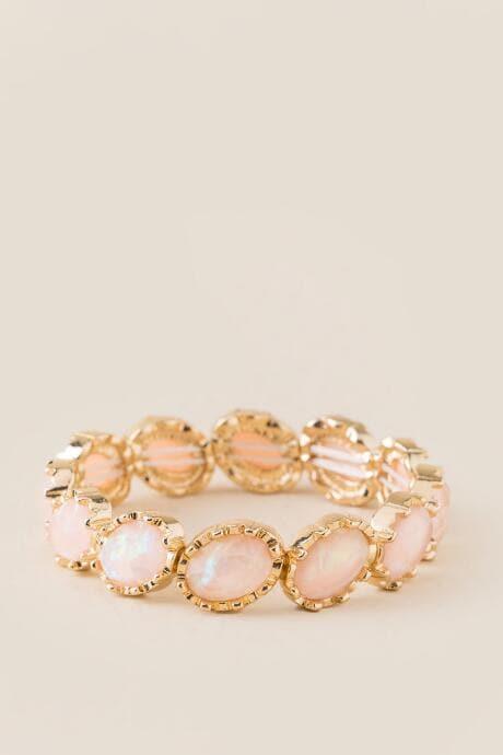 Francesca's Gigi Opal Stone Stretch Bracelet - Iridescent