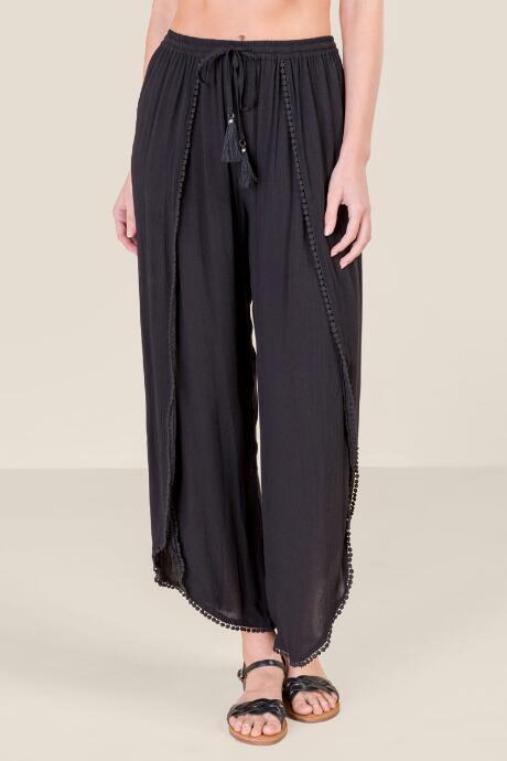 Francesca's Lorna Tulip Wrap Cover-up Pants - Black