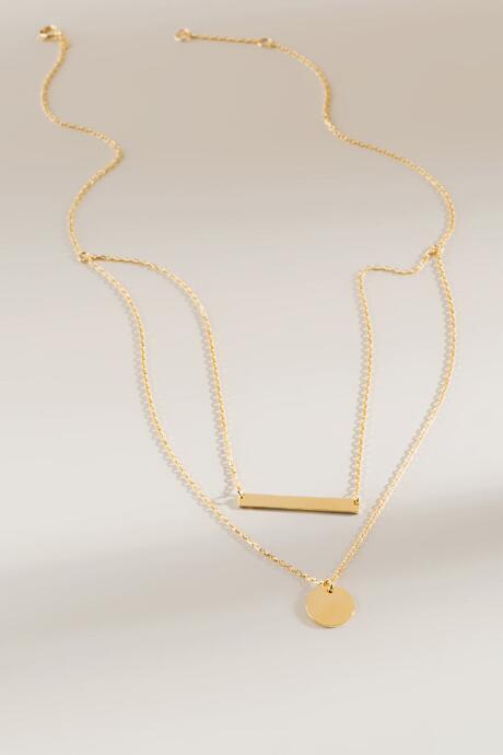 Francesca's Eloise Layered Pendant Necklace - Gold