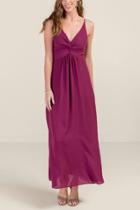Francesca's Peyton Twist Front Maxi Dress - Purple