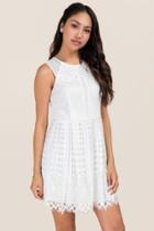 Mi Ami Karina Lace A-line Dress - White
