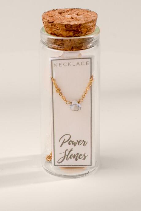 Francesca's Power Stone Howlite Delicate Necklace - White