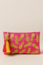 Francesca's Maelys Pineapple Tassel Clutch - Neon Pink