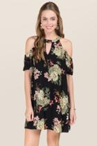 Mi Ami Winona Cold Shoulder Gigi Shift Dress - Black