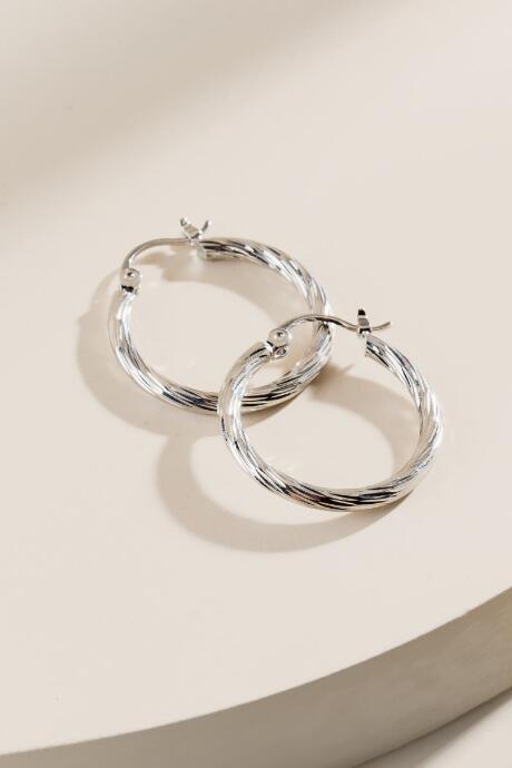 Francesca's Paisley Hoop Earrings In Silver - Silver