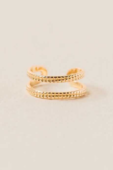 Francesca's Hadley Double Row Toe Ring - Gold