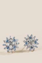Francesca's Cia Glass Stone Statement Studs In Blue - Periwinkle