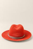 Francesca's Poppy Structured Knit Panama - Rust