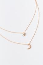 Francesca's Amity Moon And Star Layered Necklace - Gold