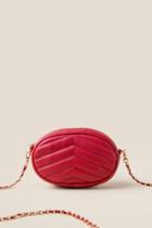 Francesca's Leslie Quilted Convertible Belt Bag - Red