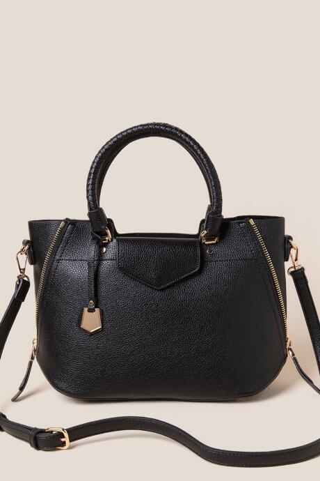 Francesca's Kinsley Satchel - Black
