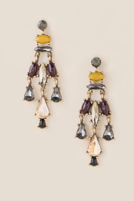 Francesca's Tawni Teardrop Chandelier Earring - Multi