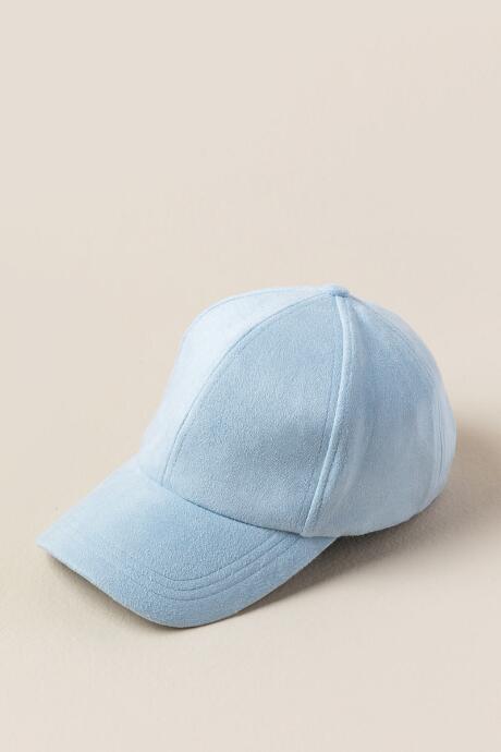 Francesca's Nikki Vegan Suede Baseball Cap - Oxford Blue